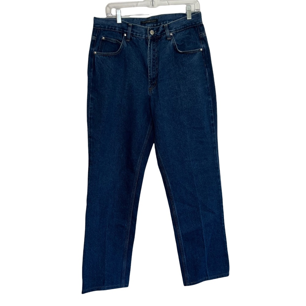 Vintage Valentino 100% Cotton Dark Wash High Waisted Mom Jeans Size 34